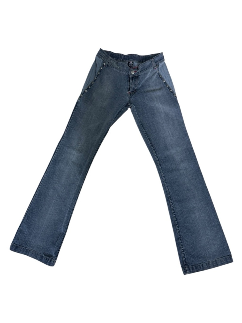 Miss Me Y2K Studded Flare Jeans Low Rise Cowgirl Festival 9
